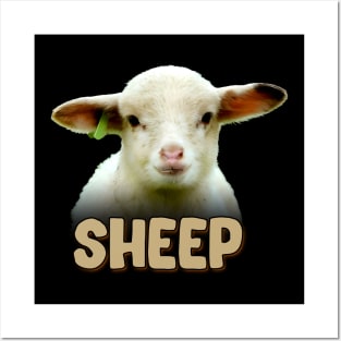 Fleecy Finesse Sheep Dreams, Trendy Tee for Wool Aficionados Posters and Art